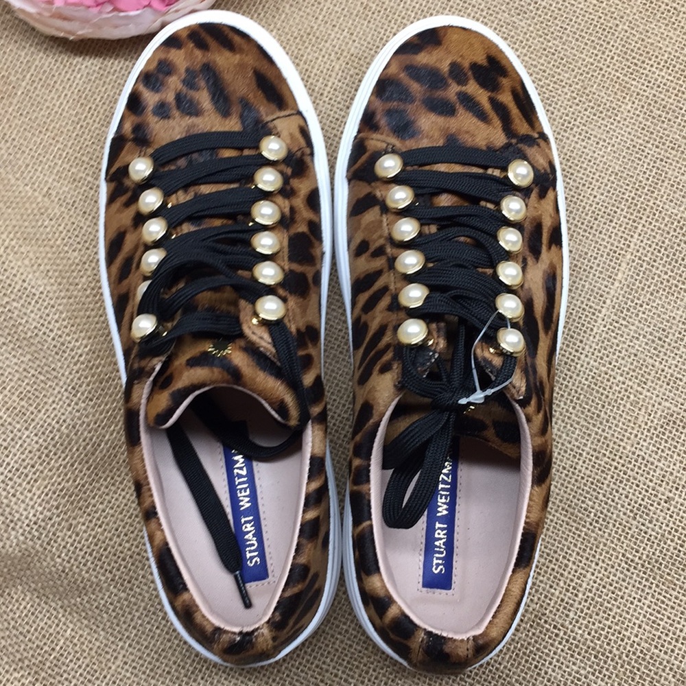 Stuart Weitzman Embellished Platform Sneakers 7 - image 3